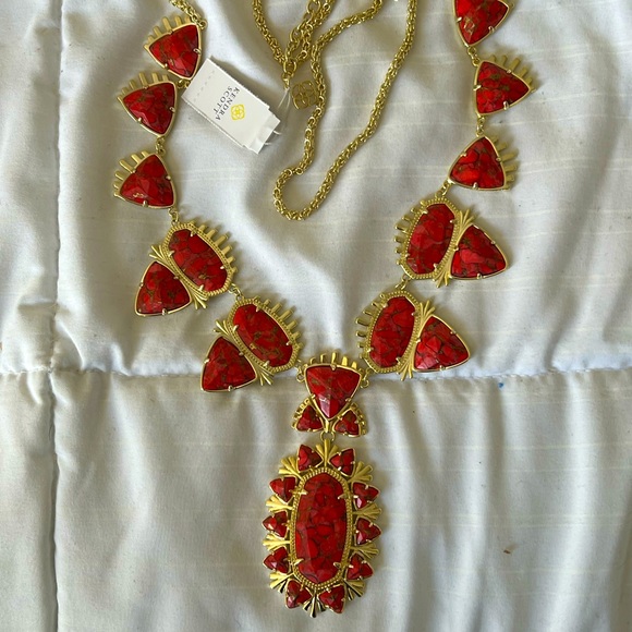 NWT Kendra Scott Havana Exclusive TX Release Bronze Veined Red Magnesite SO RARE - Picture 11 of 16